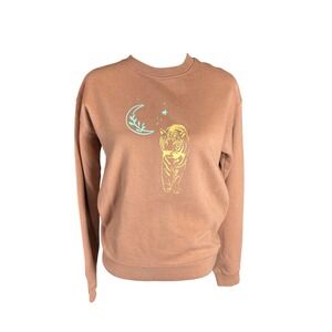 LF The House of LF Tiger Graphic Sweatshirt Brown Sustainable Ethical NWT Size S
